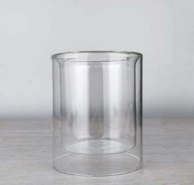 Free sample free custom simple ins double wall glass high borosilicate scented candle holder