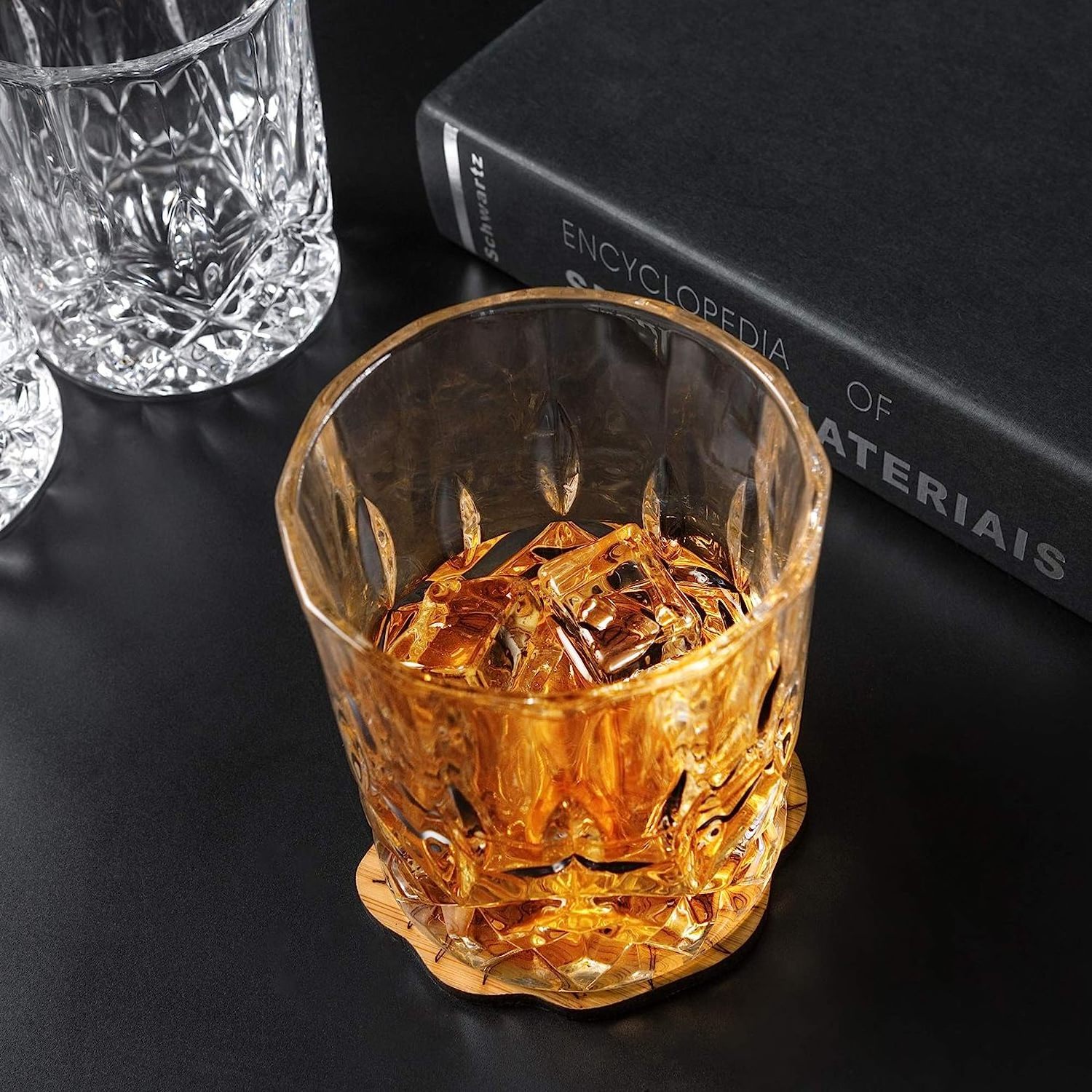 Whisky Glasses Set Lead-Free Crystal Bourbon Glasses Old Fashioned Glass Gift Set