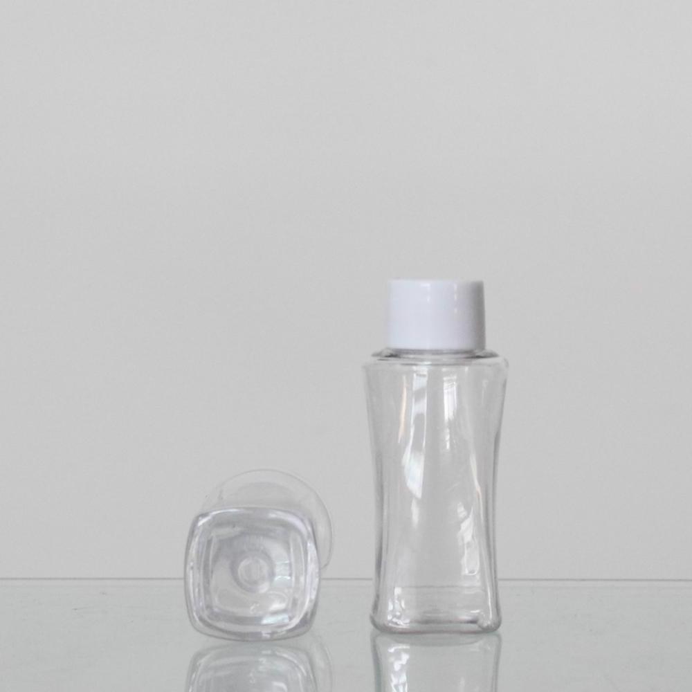 30ml mini transparent travel hotel size plastic shampoo bottle flip top cap