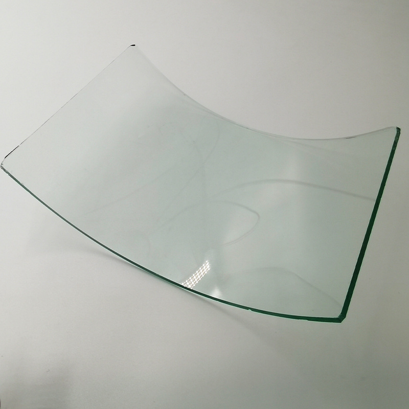 Jin Tuojie custom size curved glass price low,Various light, equipment cover sodium calcium Low iron curved glass