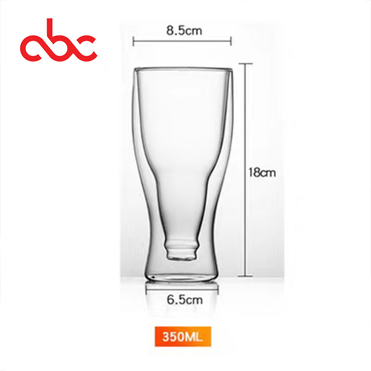 Customized Cups And Glasses For Tea Coffee Milk Juice Modern High Borosilicate Clear Double Walled Glass Coffee Cup