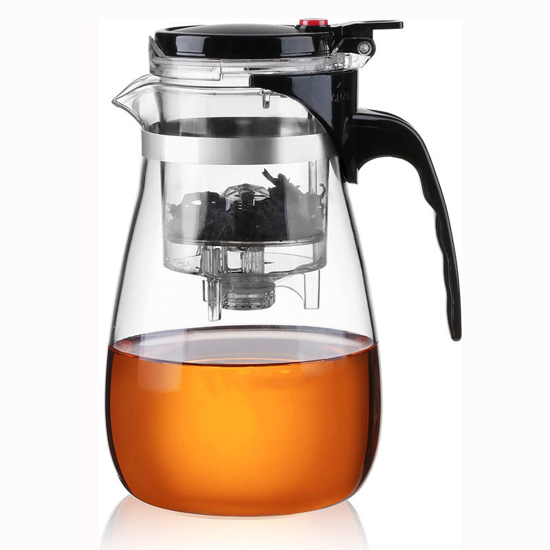 600ml High Borosilicate Heat Resistant Glass Tea Kettle Clear Glass Teapot