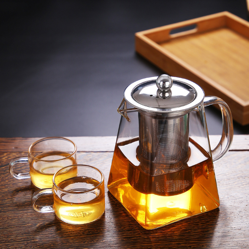 Wholesale Chinese Unique High Heat resistant Borosilicate Glass Tea Pot with handle