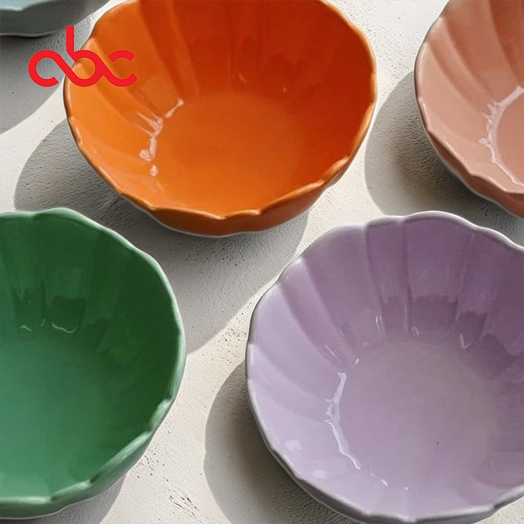 Selling Modern simple Ceramic Plate Dinnerware Sets Ceramic bowl Round plate