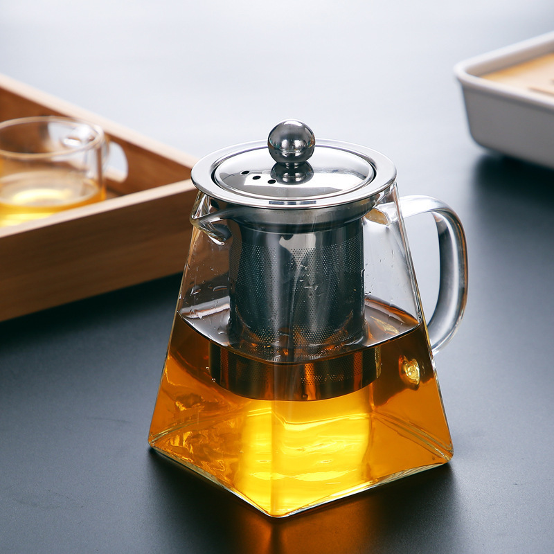 Wholesale Chinese Unique High Heat resistant Borosilicate Glass Tea Pot with handle