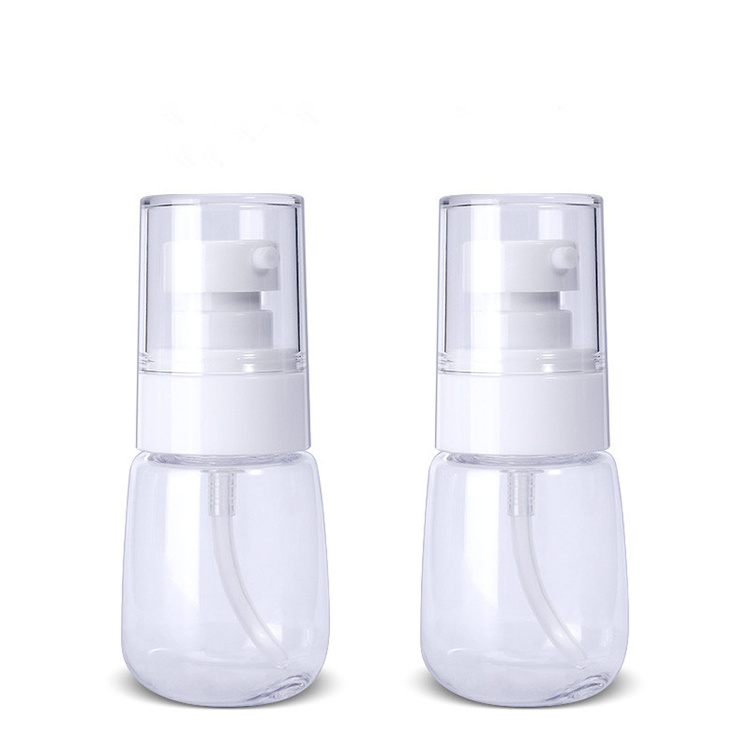 RUIPACK OEM transparent PET perfume cream spray bottle light bulb shape spray bottle 30ml 50ml