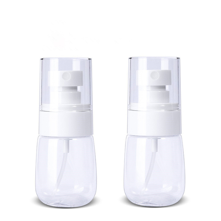 RUIPACK OEM transparent PET perfume cream spray bottle light bulb shape spray bottle 30ml 50ml