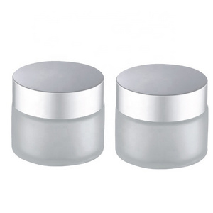 2/3 oz Frosted Calear Glass Jar with Aluminum Lid manufacturer/wholesale