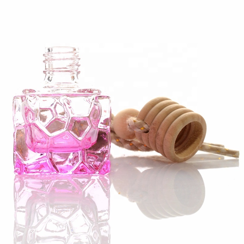 7ml Home Car Hanging Air Freshener Perfume Fragrance Diffuser Empty Glass Bottle Auto Ornament Refillable Bottles