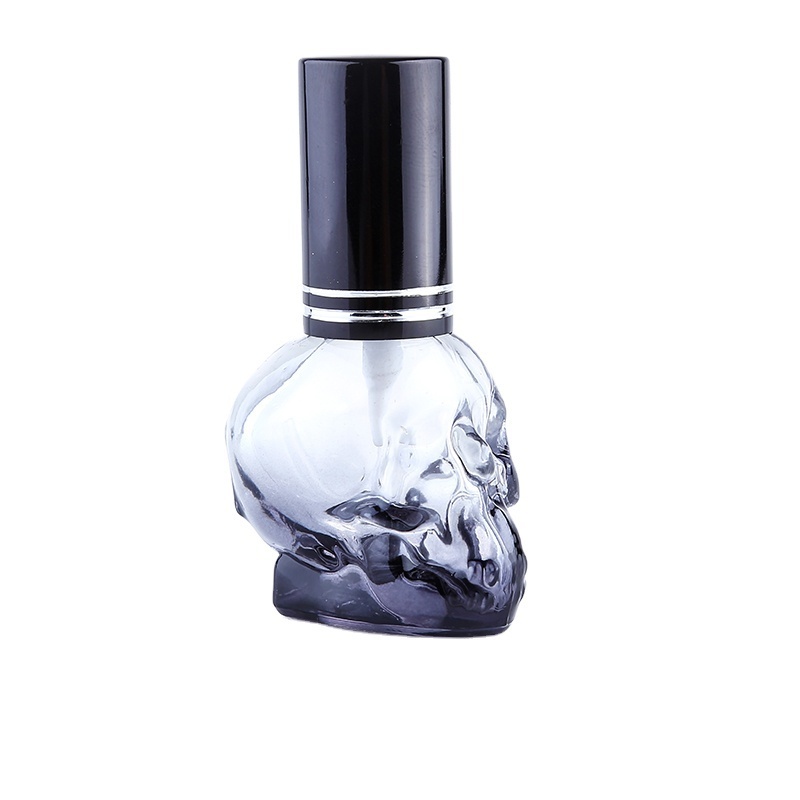 custom 8gPersonality Skull Shape Refillable Portable Empty Glass Perfume Bottle Travel Mini  Spray Bottles