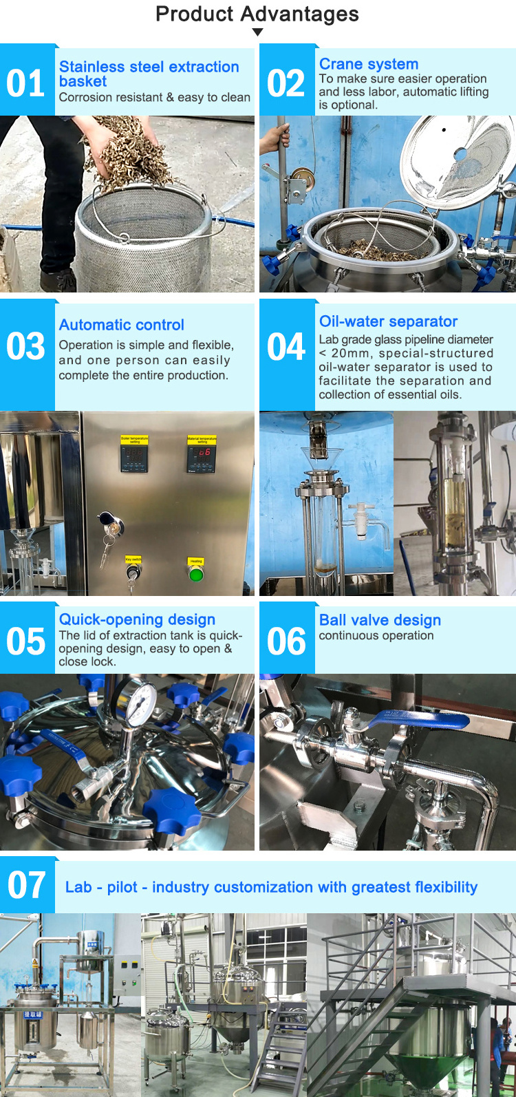 Hotsale OEM ODM essential oil distillation machine essential oil extraction essential oils extractor