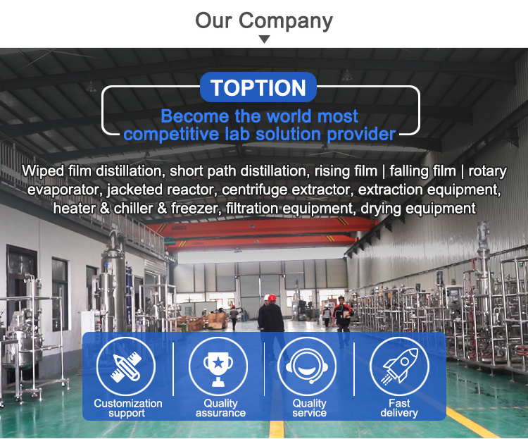 TOPTION Glass Fractionating industrial distillation column