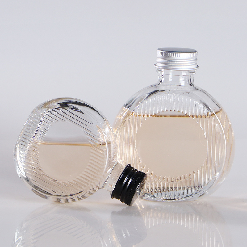 New arrival wine juice mini glass alcohol liquor bottles 100ml with aluminium lid