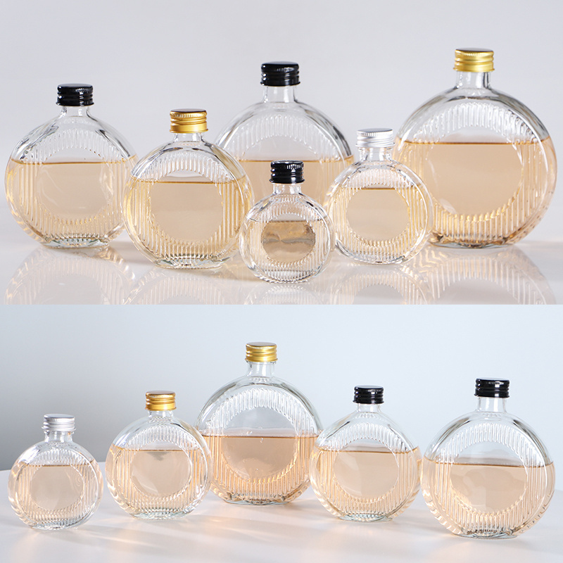 New arrival wine juice mini glass alcohol liquor bottles 100ml with aluminium lid