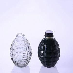 Wholesale Clear 250ml Grenade Shaped Glass Bottle