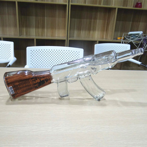 AK47 glass gun bottle unique glass vodka bottle