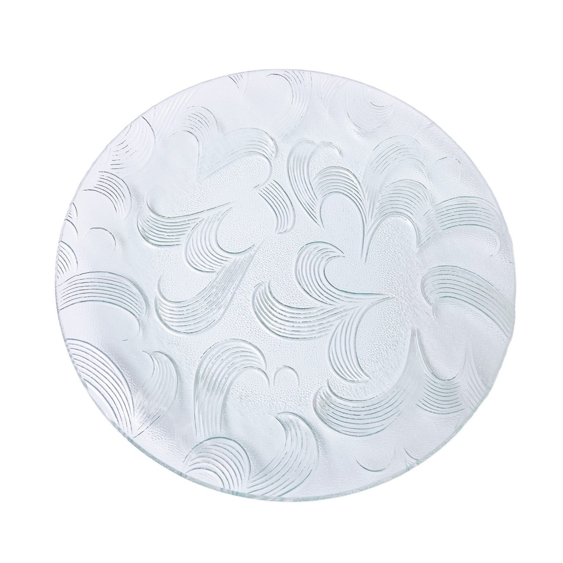 clear cheap round tempered glass plate / glass dish