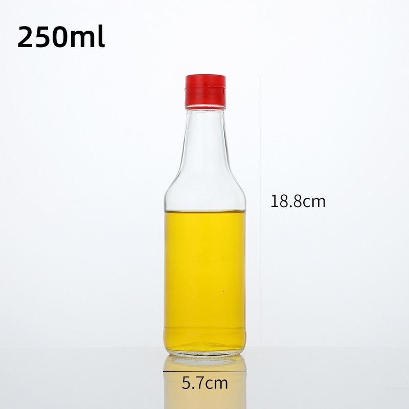 Cheap price 220ml 250ml sesame oil bottle small glass bottles for olive oil with leak proof screw cap