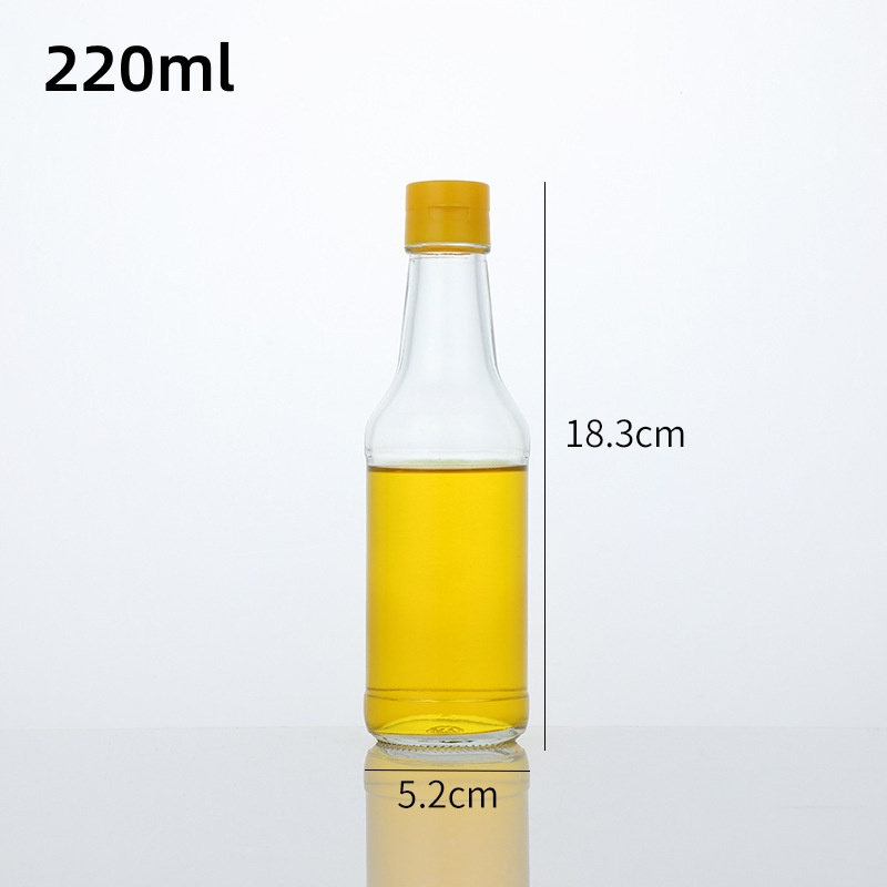 Cheap price 220ml 250ml sesame oil bottle small glass bottles for olive oil with leak proof screw cap