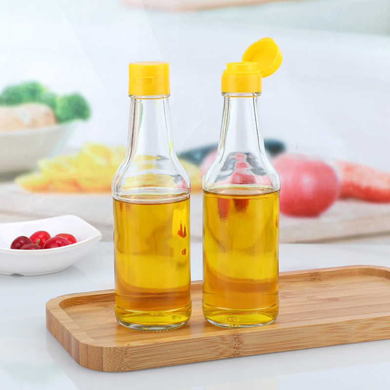 Cheap price 220ml 250ml sesame oil bottle small glass bottles for olive oil with leak proof screw cap