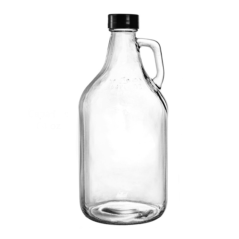 California clear 1L 2L 3L 4L 5L 6L wine glass bottle liquor glass bottle with seal cap and handle for beer