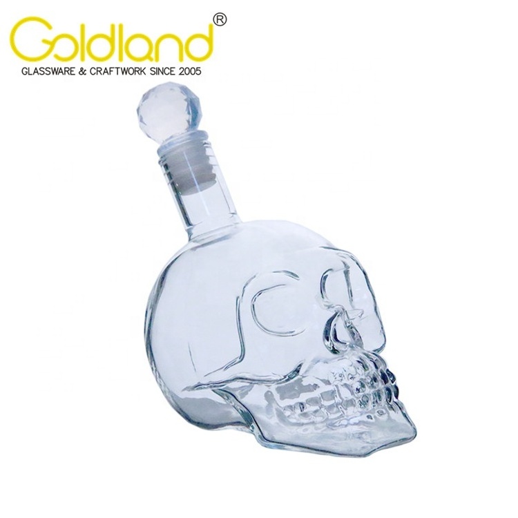 Creative Skull Decanter With Glass Stopper Hand Blown Skull Shaped Whiskey Decanter Set