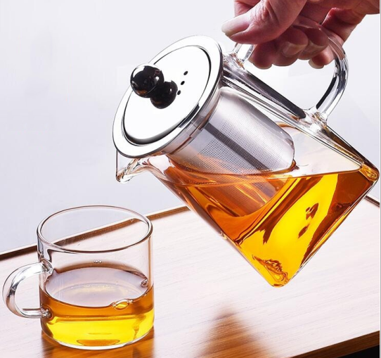 New Arrival Stovetop Glass Tea Kettle With Removable Infuser 350ml / 500ml Custom Glass Teapot