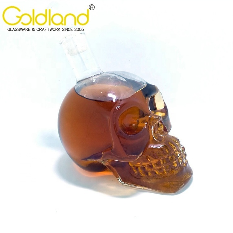 Creative Skull Decanter With Glass Stopper Hand Blown Skull Shaped Whiskey Decanter Set