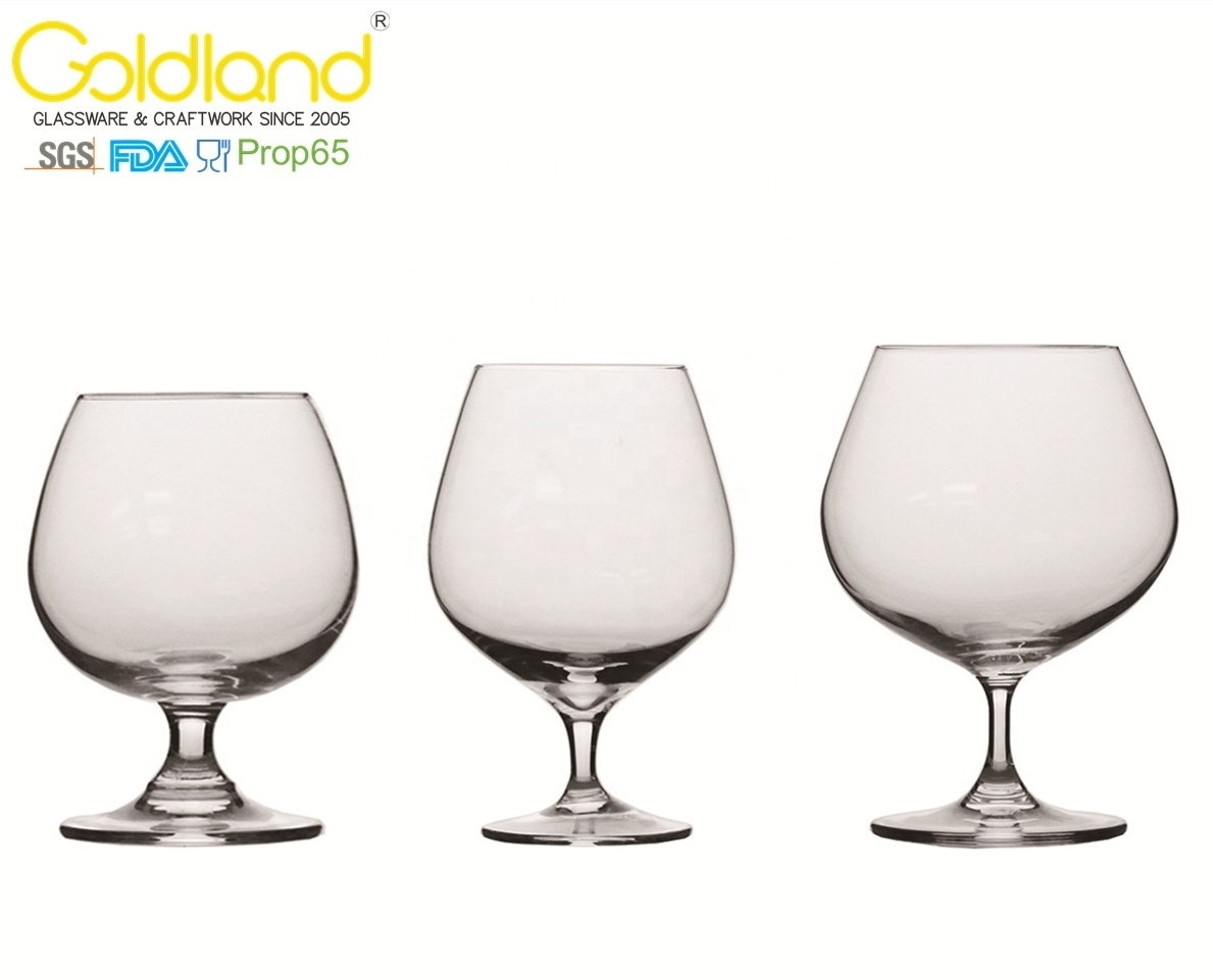 Goldland clear large brandy snifter glass crystal cognac brandy glasses