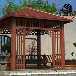 Glasswindow Professional customization  aluminum gazebo with swing outdoor gazebo aluminum roof 10x10 aluminum gazebo house