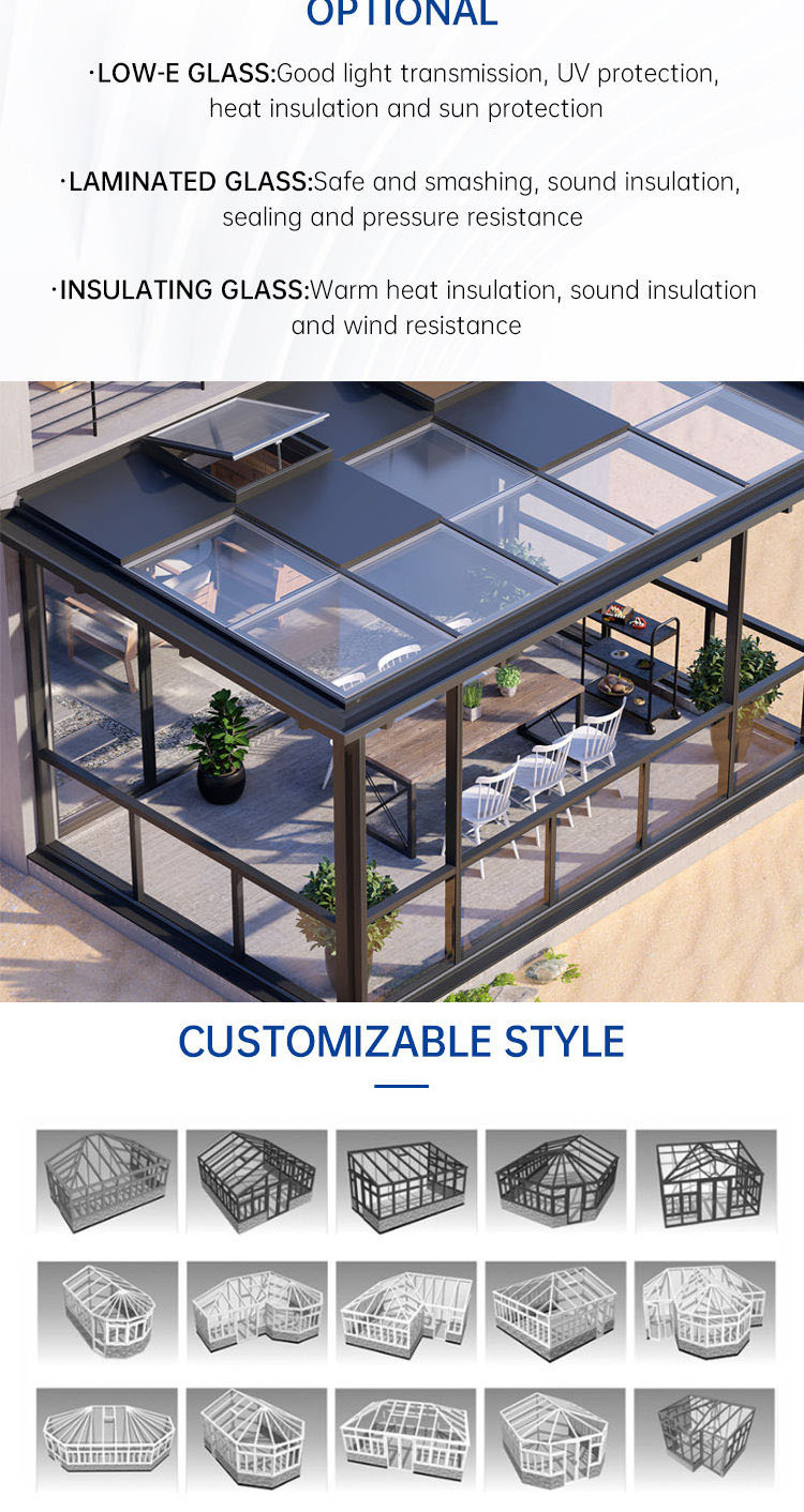 Glasswindow Professional customization outdoor aluminum gazebo with adjustable roof  aluminum waterproof pergola gazebo louvers house