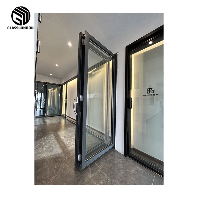 Factory Directly Supply Aluminum Glass Foldable Graphic Design Factory Manufacture Modern Sliding Glass Door Home Office 2.0mm