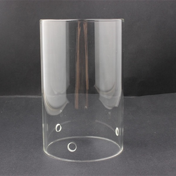 Clear Glass Cylinder tube Hurriane Oil Lamp Shade Chimney candle holder dome