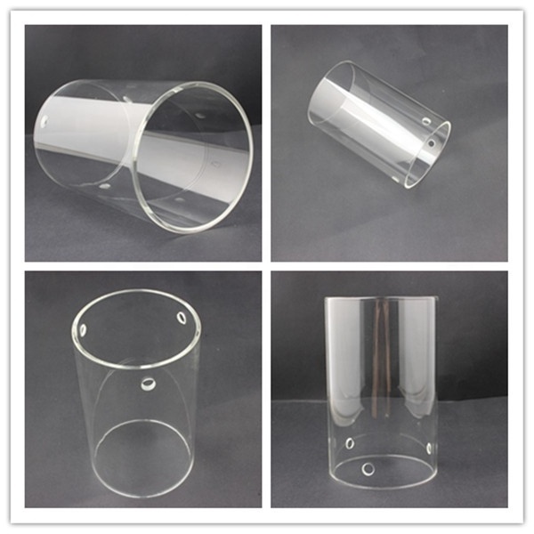 Clear Glass Cylinder tube Hurriane Oil Lamp Shade Chimney candle holder dome