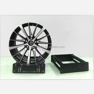 Metal Rotating  racing wheel stand Rotatable storage racks on wheels standing Spinning Display Rack