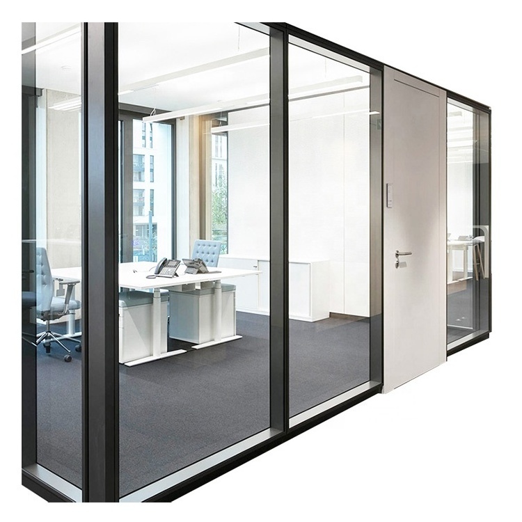 Europe Style Customized Office Cubicles Glass Cubicles Walls Operable Office Partition Glass Wall System Partition Divider Wall