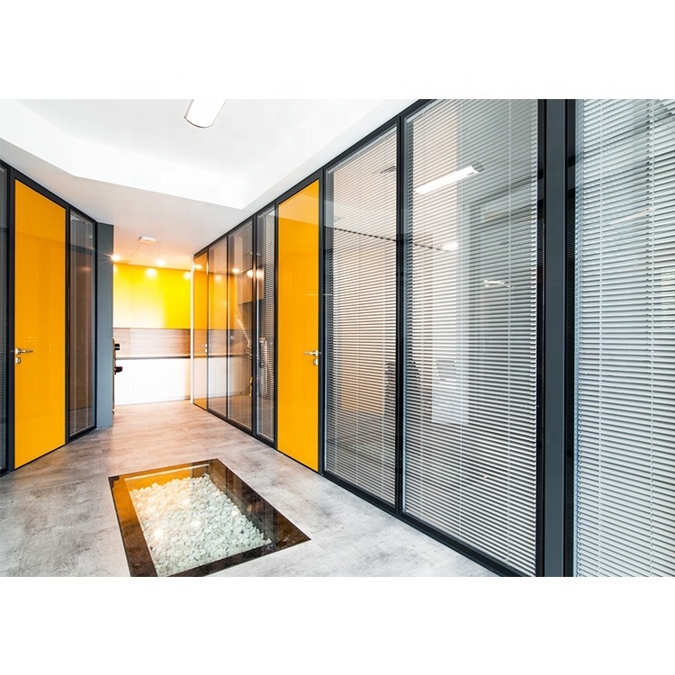 Foshan acoustic office glass partition wall office glass partition for office building