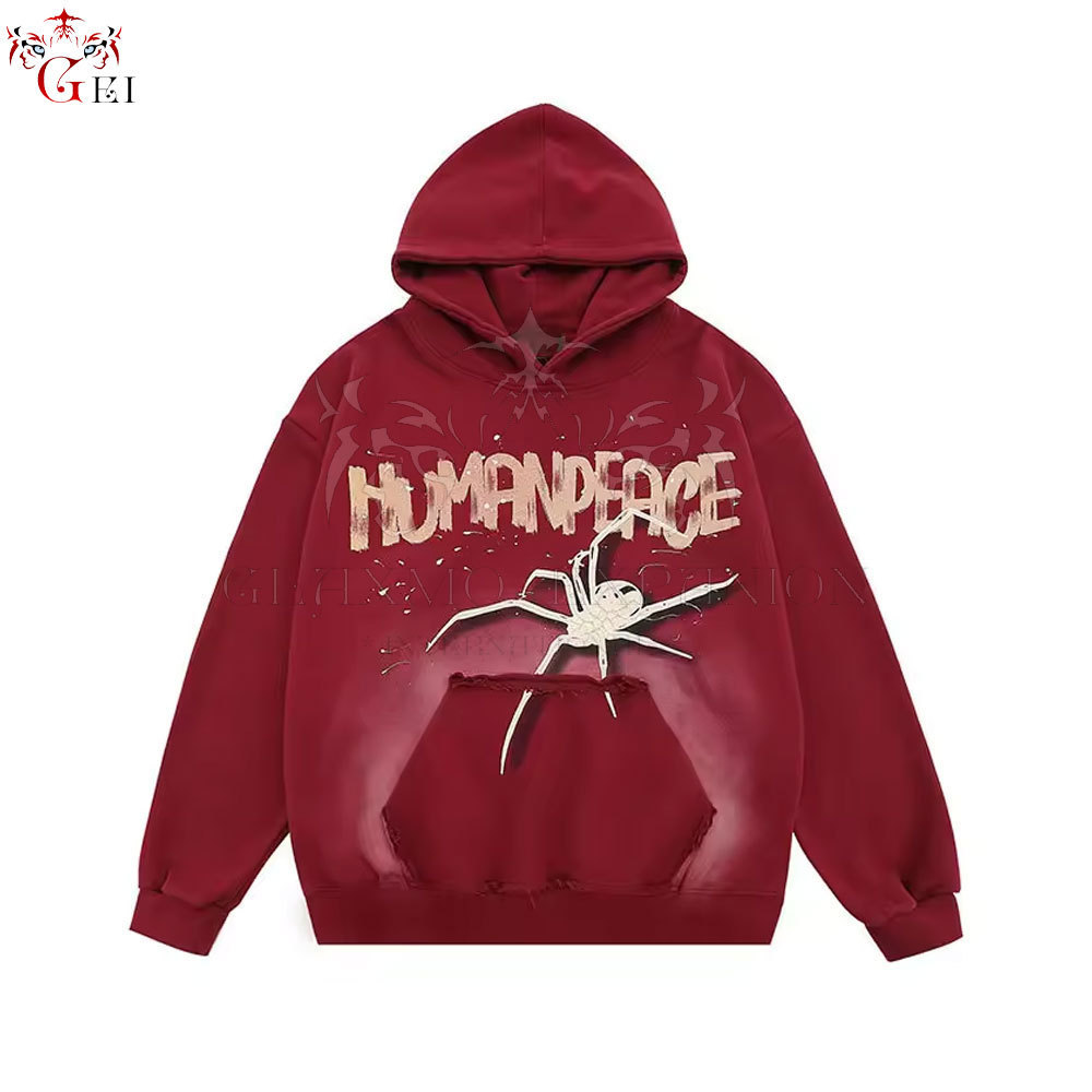 Custom Color Available Different Size Zipper Stylish Men Spider Hoodie Online Selling Low MOQ Exclusive Sale Men Spider Hoodie