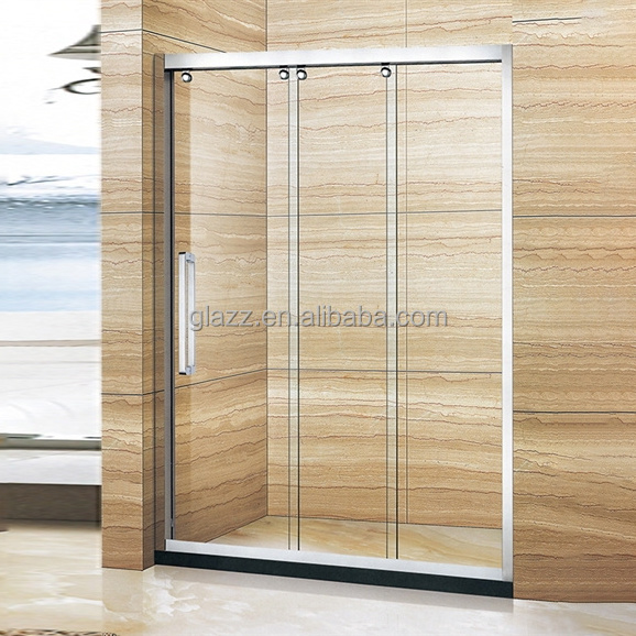 Factory Hot Sales Household 3 Panels Entrance Sliding Doors Aluminium Glass Doors With Lock Design