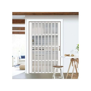 High Quality Indoor Plastic Folding Door Waterproof Pvc Sliding Folding Door For Interior Decoration