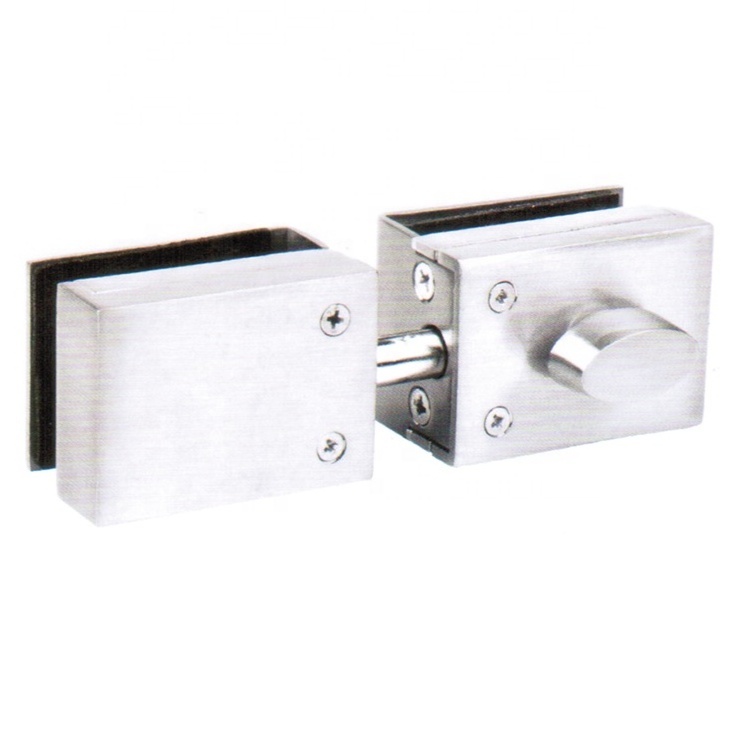 Public Glass Toilet Lock Hardware Stainless Steel Indicator Door Lock