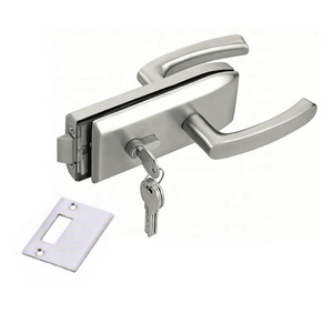 Glass door lock with handle sliding door swing door lock