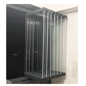 double hung windows frameless Glass Aluminum Folding Windows Horizontal Bi Folding Window