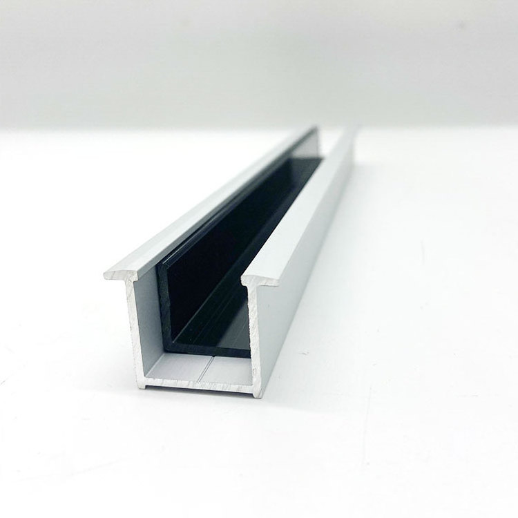 Aluminum bottom track for sliding folding doors Aluminium profile sliding door bottom track