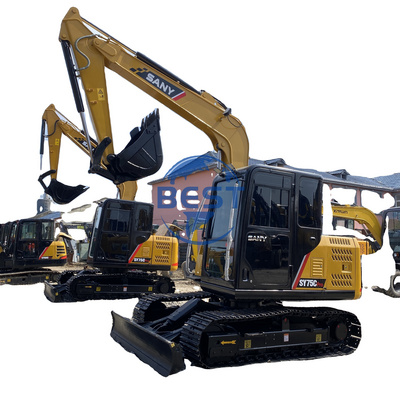 Used SANY SY75C Excavator Original 7 Ton Mini Digger Second-hand Machine With Cheap Price For Sale