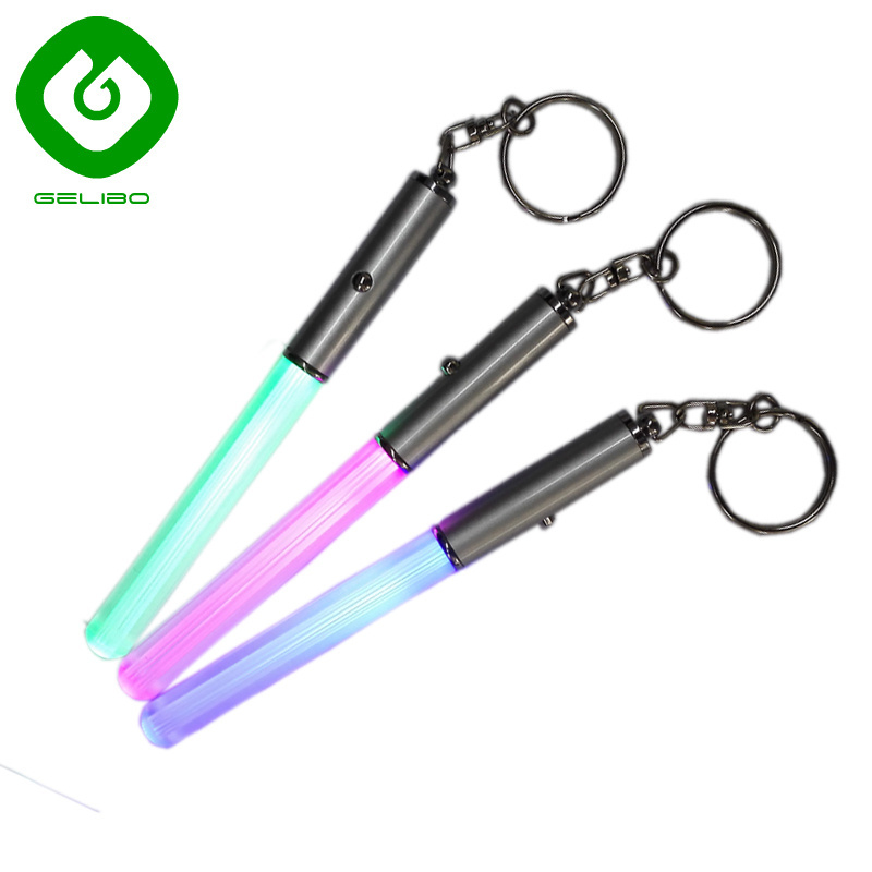 LED light saber,LED light keychain with 7-color light, Light Up Multicolor LED Keychain