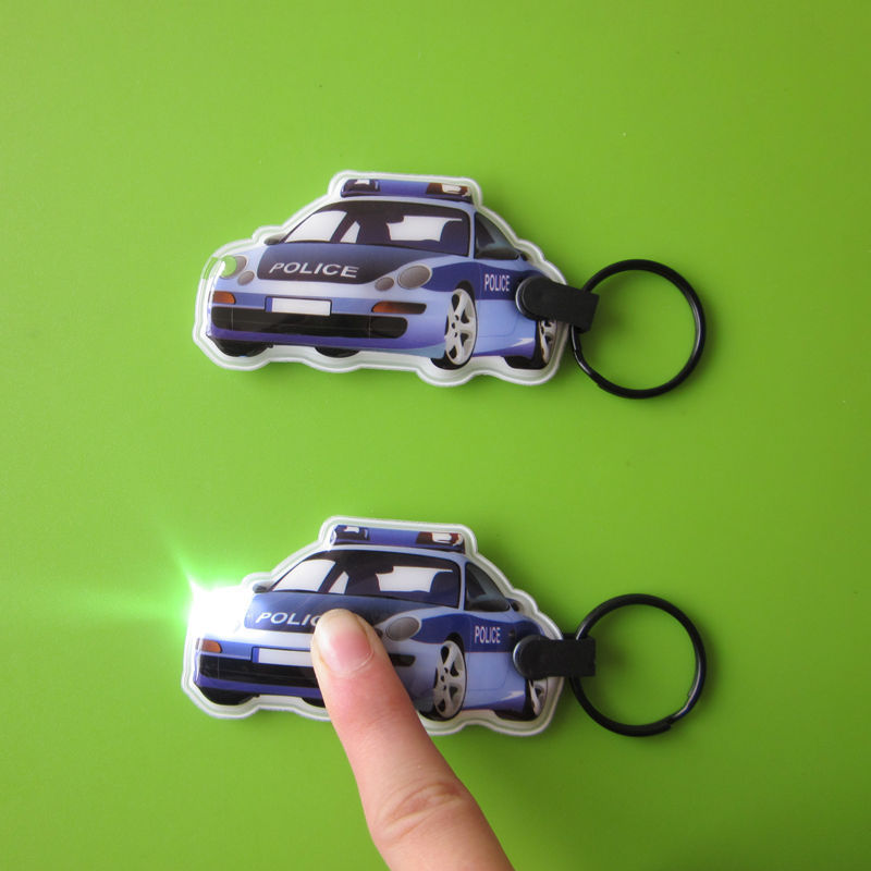 Promotional useful pvc led keychain light keychain/flashlight keychain with Logo custom shape