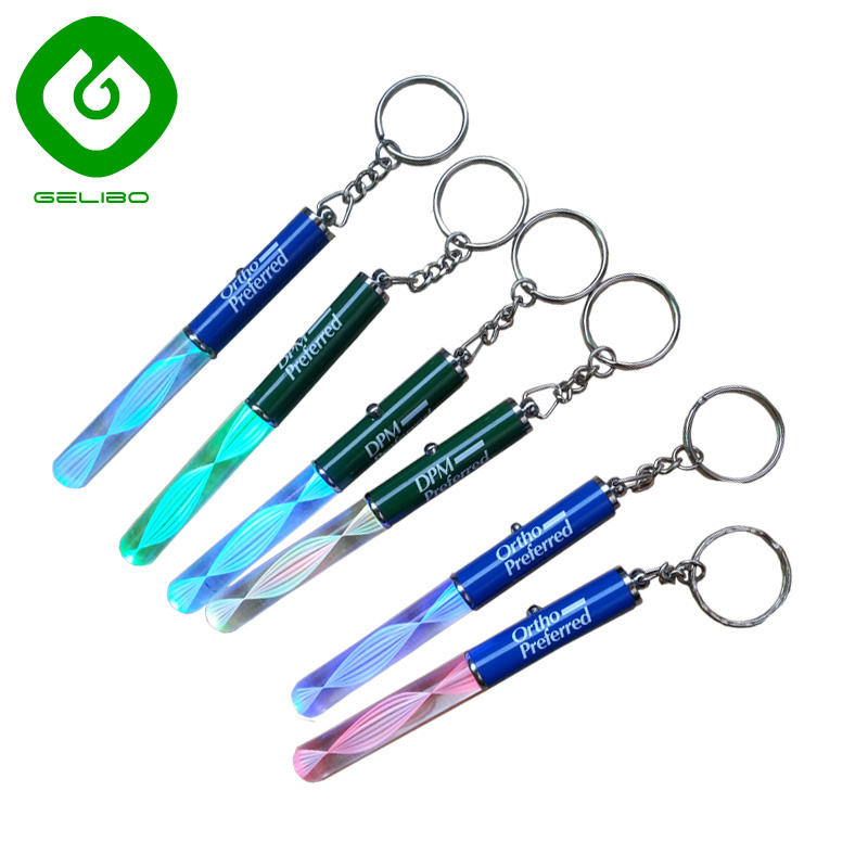 LED light saber,LED light keychain with 7-color light, Light Up Multicolor LED Keychain