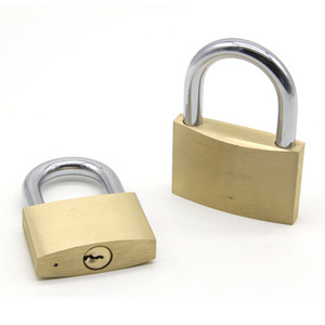 wholesale Iron shackle safety pad lock keyed different wrought iron gate brass copper padlock