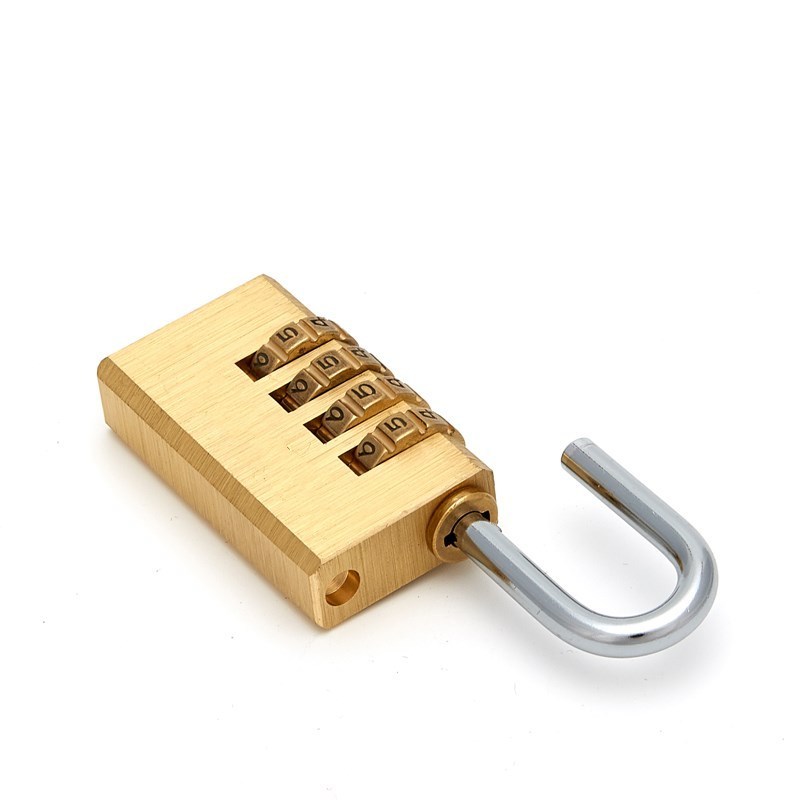 Candado para Equipaje Portatil Portable Resettable Safety Long Shackle Letter Number Luggage Brass Padlock Pad Lock